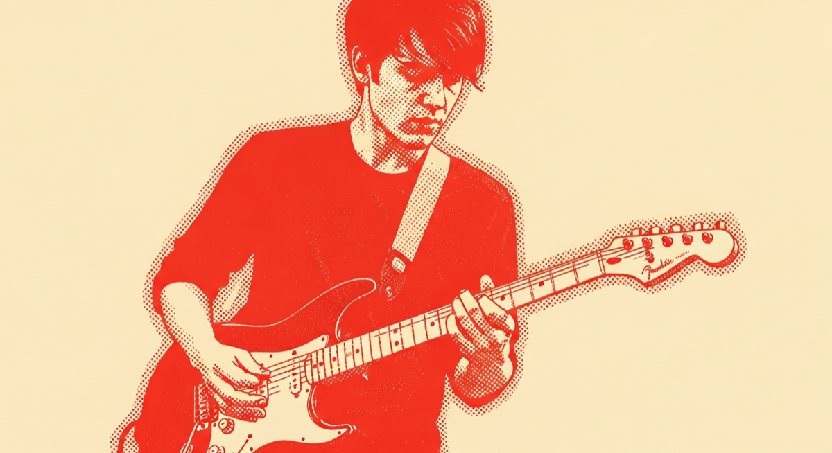 An independent musician performing on stage